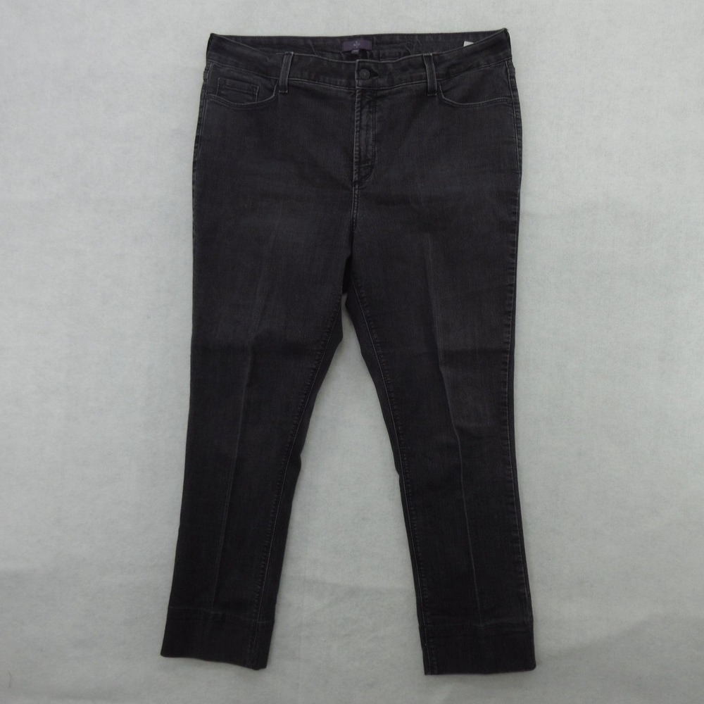 NYDJ Jeans Womens 18W Gray High Rise Skinny Charcoal Wash Denim Stretch Plus